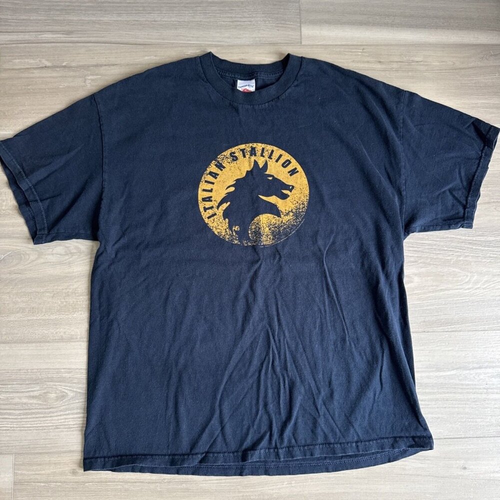 Rocky‎ Balboa ITALIAN STALLION T-shirt Tennessee River Men’s XL Navy Blue